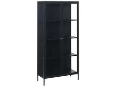 Unique Furniture Altair 35'' Wide Black &amp; Golden Display Cabinet JECAR4204