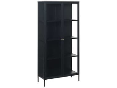 Unique Furniture Altair 35'' Wide Black & Golden Display Cabinet JECARM4204