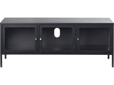 Unique Furniture Altair 75&quot; Black &amp; Golden Media Console JECARM4430