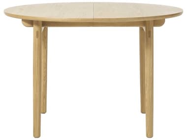 Unique Furniture Carno 47" Extendable Round Wood Natural Oak Dining Table JECARN4599