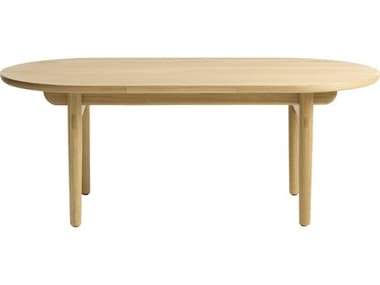 Unique Furniture Carno 51" Oval Wood Natural Oak Coffee Table JECARN4607