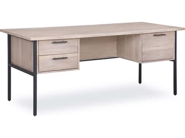 Unique Furniture Cascade Mountain White Natural Writing Desk JECASC8065WH