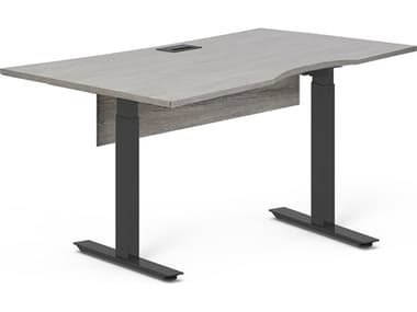 Unique Furniture Kalmar 55" Grey Ply Wood Computer Desk JEK5432SSGREY