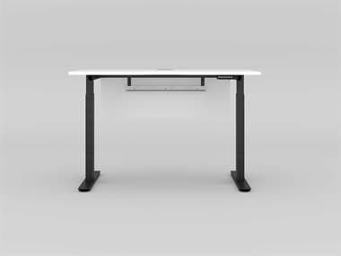 Unique Furniture Kalmar 55" White Computer Desk Height Adjustable & Standing Desks JEK5432SSWH