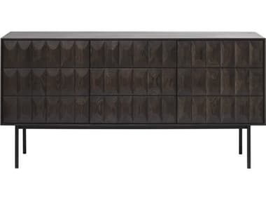 Unique Furniture Latina 63'' Oak Wood Black Sideboard JELATI4207