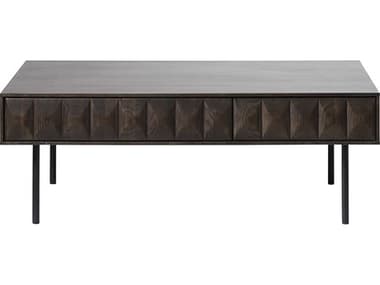 Unique Furniture Latina 46&quot; Rectangular Wood Black Oak Coffee Table JELATI4211