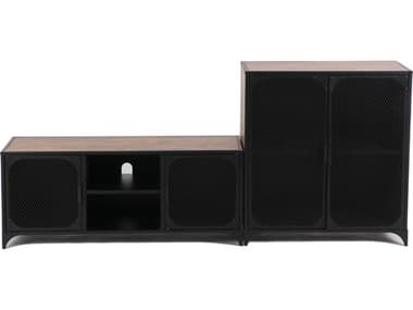 Unique Furniture Louis 41" Ply Wood Black Rustic Media Console JELOU8629