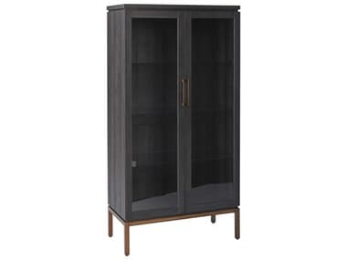 Unique Furniture Lucius 35'' Wide Grey Ash Display Cabinet JELUCI4589
