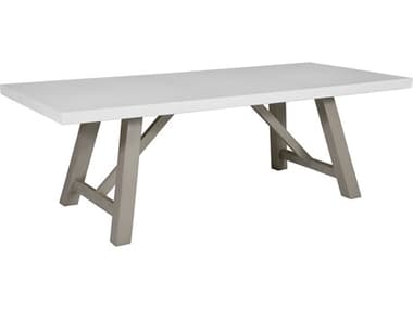 Unique Furniture Mills Rectangular Concrete White Grey Dining Table JEMILL4500