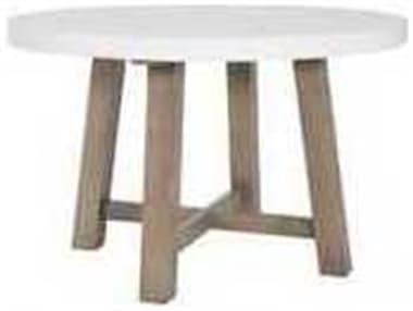Unique Furniture Mills 47" Round Concrete White Grey Dining Table JEMILL4595