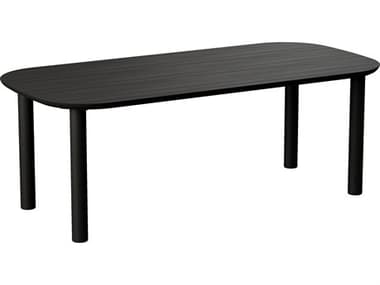 Unique Furniture Monsun Rectangular Wood Black Oak Dining Table JEMONS5028BLK