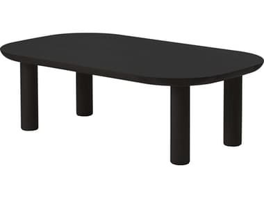 Unique Furniture Monsun Rectangular Wood Black Oak Coffee Table JEMONS5030BLK