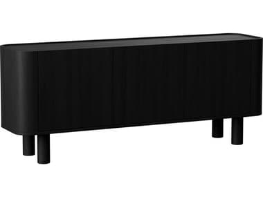 Unique Furniture Monsun 70" Oak Wood Black Sideboard JEMONS5032BLK