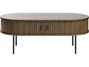 Unique Furniture Nola Oval Wood Coffee Table JENOLA4626BRW