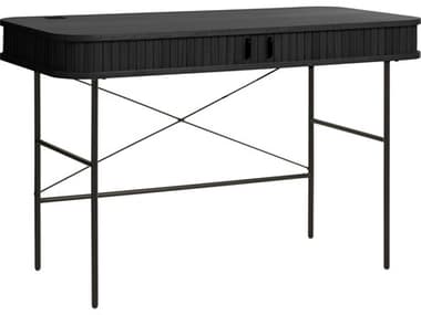 Unique Furniture Nola 47&quot; Black Oak Secretary Desk JENOLA4627