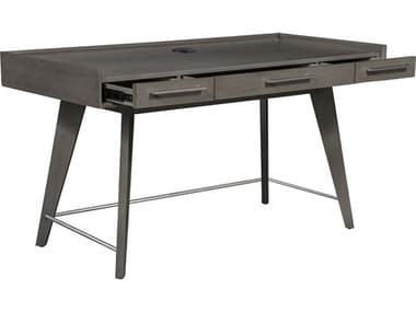 Unique Furniture Rainier Grey Acacia Wood Secretary Desk JERAIN4527