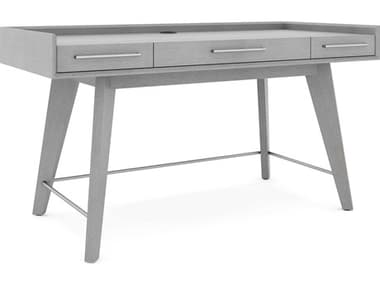 Unique Furniture Rainier 55" Grey Acacia Wood Secretary Desk JERAIN4527