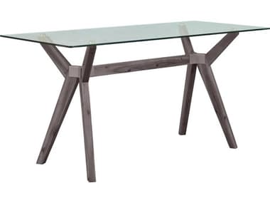 Unique Furniture Rainier White Acacia Wood Computer Desk JERANR4528