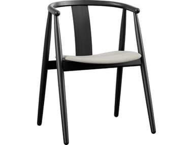 Unique Furniture Relate Oak Wood Black Upholstered Arm Dining Chair Set of 2 JERELA495612