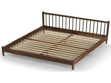 Unique Furniture Sedona Walnut Stain Brown Rubberwood Wood King Platform Bed JESDNA8071