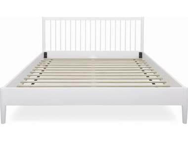 Unique Furniture Sedona White Rubberwood Wood King Platform Bed JESDNA8071WH