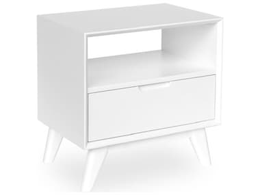 Unique Furniture Sedona 1-Drawer White Rubberwood Nightstand JESDNA8078WH