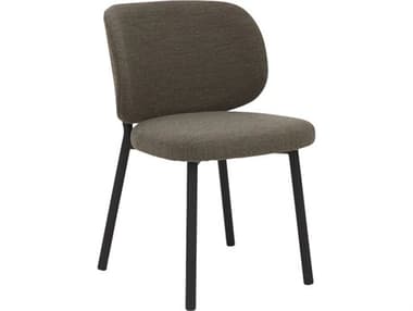 Unique Furniture Swan Brown Upholstered Armless Dining Chair Set of 2 JESWAN475200