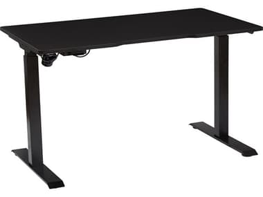 Unique Furniture Sit-stand Collection Black Ply Wood Computer Desk JESWIFTBLK