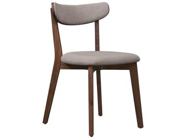 Unique Furniture Tahoe Walnut Wood Brown Fabric Upholstered Side Dining Chair JETAHDN3130