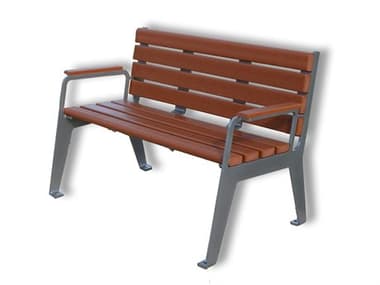Frog Furnishings Plaza Stainless Steel 4 ft. Bench JHPB4PLZ