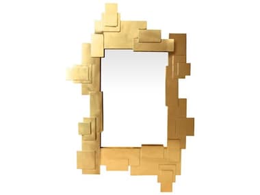 Jonathan Adler Puzzle Antique Brass 21''W x 31''H Rectangular Wall Mirror JON29895