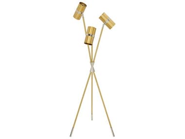 Jonathan Adler Caracas Soft Brass/ Polished Nickel 3-light Floor Lamp JON30488