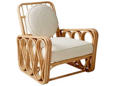 Jonathan Adler Riviera 33" Brown Fabric Accent Chair JON30755