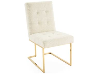 Jonathan Adler Goldfinger Olympus Oatmeal / Brass Side Dining Chair JON31726