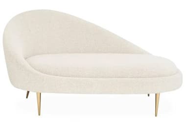 Jonathan Adler Ether 60" White Fabric Upholstered Chaise JON32680