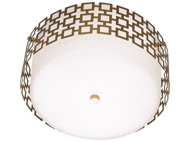 Jonathan Adler Parker Brass Cylinder Flush Mount JON34227