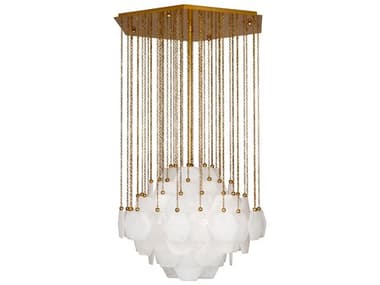 Jonathan Adler Vienna 26" Wide Brass Round Chandelier JON34311