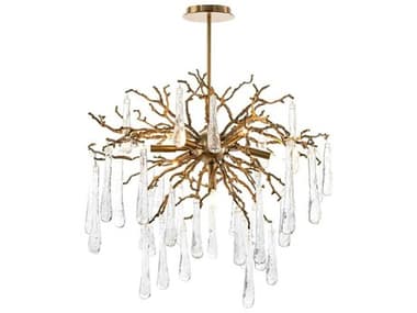 John Richard Mark McDowell Teardrop 7-Light Brass Glass Candelabra Sputnik Chandelier JRAJC8981