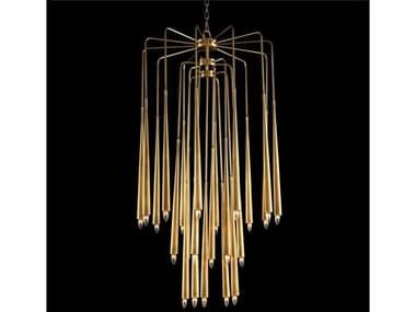 John Richard Hans 23-Light Brass Linear Chandelier JRAJC9085