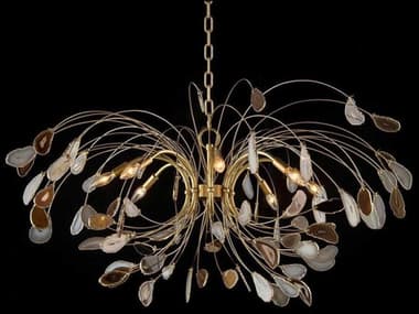 John Richard Agate Brass Gray Chandelier JRAJC9093