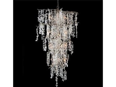 John Richard Shiro-Noda 21-Light Silver Crystal Glass Tiered Chandelier JRAJC9107