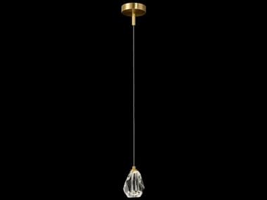 John Richard Mark Mcdowell 5" 1-Light Brass Crystal LED Mini Pendant JRAJC9136