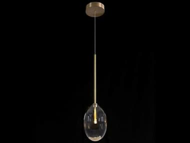 John Richard Echo 6" 1-Light Antique Brass Glass LED Globe Mini Pendant JRAJC9231
