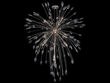 John Richard Reveille 48" 10-Light Silver Nickel Crystal Sputnik Pendant JRAJC9239