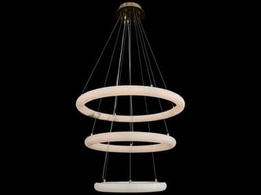 John Richard Luca 1-Light Antique Brass Round Tiered Pendant JRAJC9369