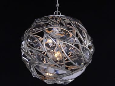 John Richard Petaline 6-Light Champagne Silver Globe Pendant JRAJC9414