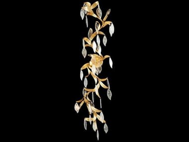 John Richard Blooming Selenite 4-Light Gold Leaf Glass Wall Sconce JRAJC9429