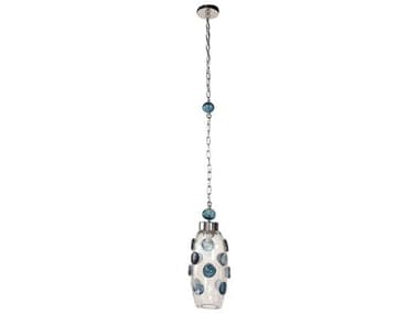 John Richard Cerulean Spots 1-Light Clear Blue Bell Mini Pendant JRAJC9430