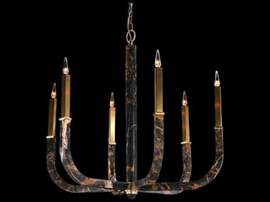 John Richard Hampton 6-Light Honey Gold Candelabra Chandelier JRAJC9441