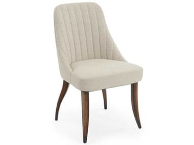 John Richard Beech Wood Brown Fabric Upholstered Side Dining Chair JRAMF1602V182209AS